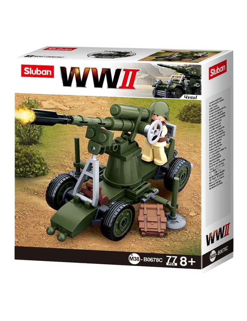 Sluban WWII Flak Gun - B0678C