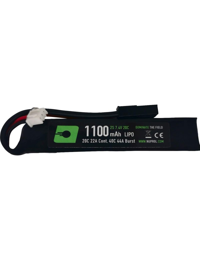 Nuprol Power 7.4v 1100mAh 20C LiPo Stick Battery