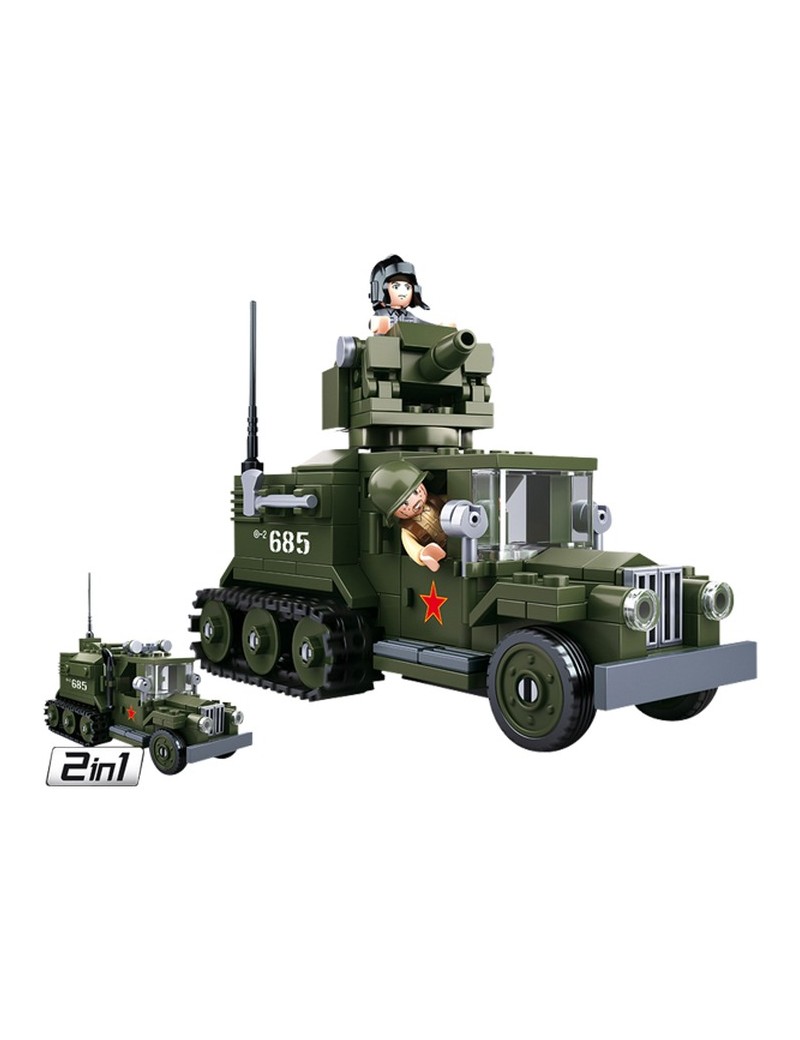 Sluban B0685 WWII Allied Half Track 2in1