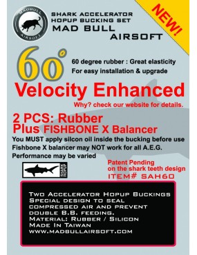 Madbull Shark 60° Degree Hop Rubber Pack of 2