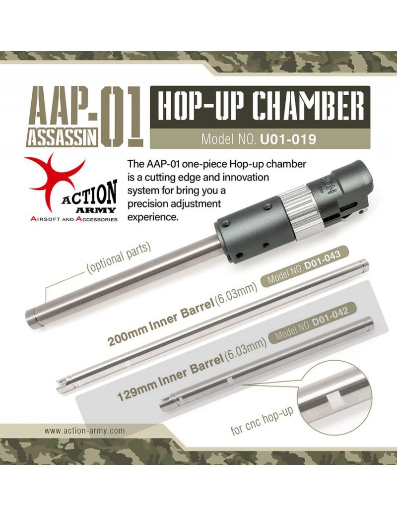 Action Army AAP-01 Silver Streak 6.03mm x 129mm Inner Barrel