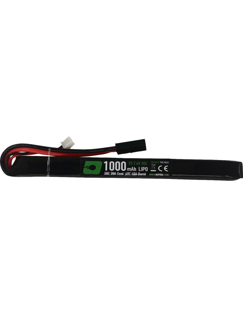Nuprol Power 7.4v 1000mAh Lipo Super Slim Stick Battery