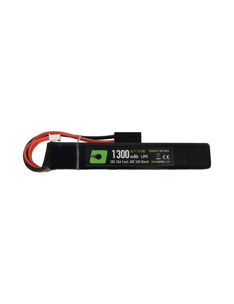 Nuprol Power 11.1v 1300mAh 20c Lipo Battery Stick Type