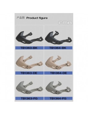 FMA Half Seal Helmet Mask Folding Goggle Hook Type B