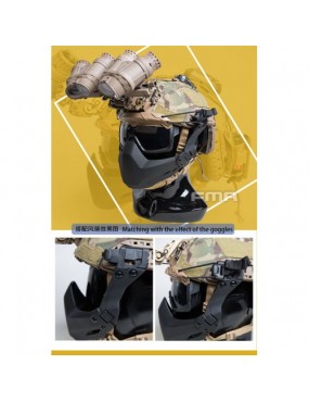 FMA Half Seal Helmet Mask Folding Goggle Hook Type B