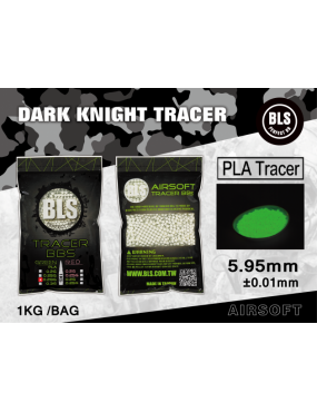 BLS Dark Knight 0.28g BIO Tracer Green BBs 3570rnd 1Kg Bag