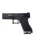 WE Force Series G17 GBB Airsoft Pistol - Black w/Gold Barrel