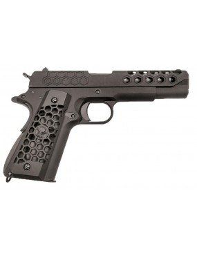 WE 1911 Hex Cut Full Metal GBB Gas Airsoft Pistol - Black