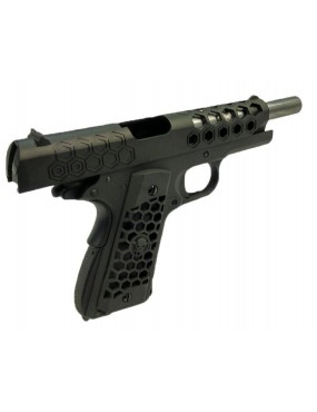 WE 1911 Hex Cut Full Metal GBB Gas Airsoft Pistol - Black