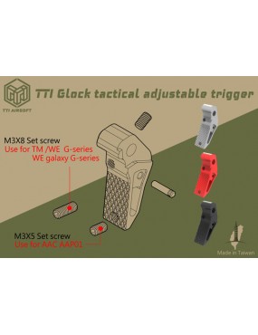 TTI Glock & AAP-01 Tactical Adjustable Trigger - Red