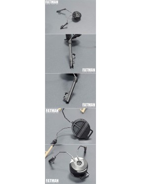 FMA PT Headset Helmet Rail Adapter Set - Black