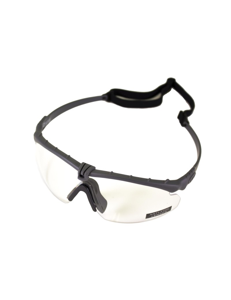 Nuprol Battle Pros - Grey Frame Clear Lens with Optics Insert