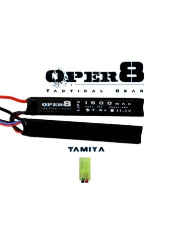 Oper8 7.4v 1500mAh Lipo Cranestock – Mini Tamiya