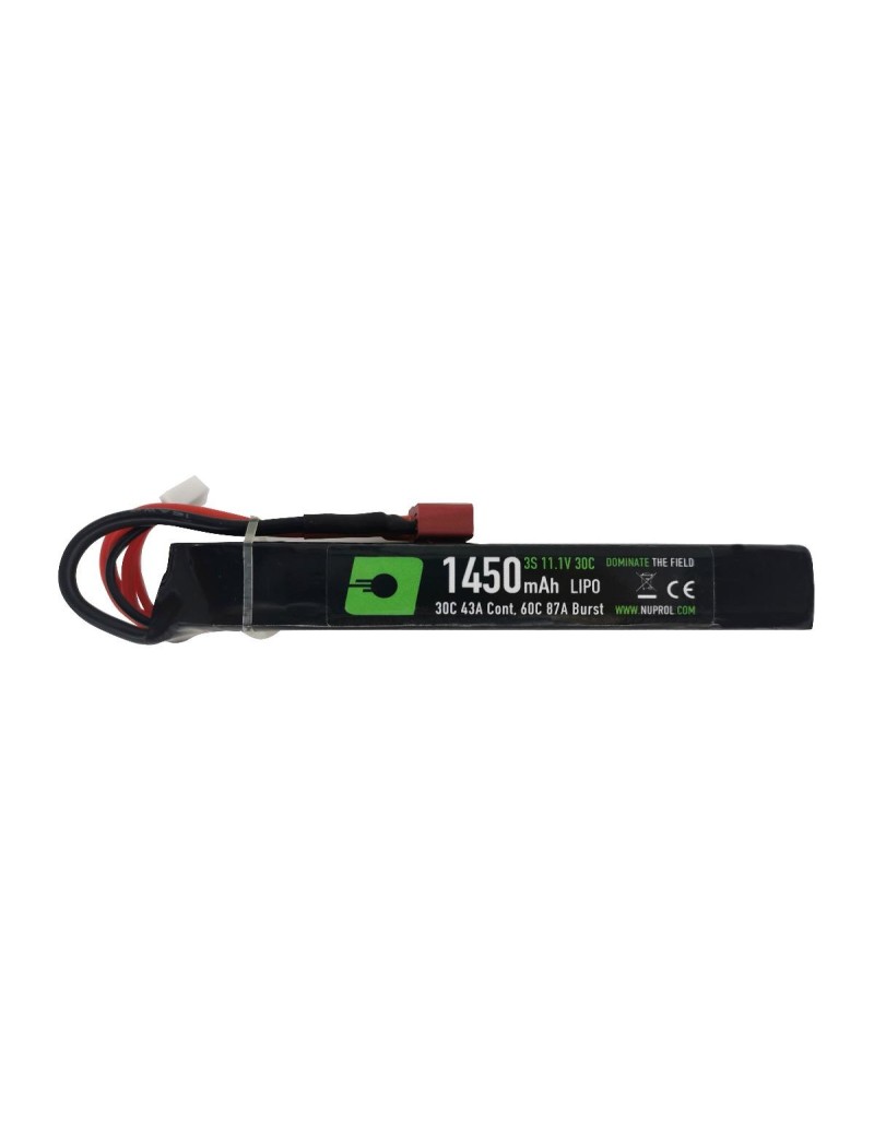 Nuprol Power 11.1v 1450mAh 30C LiPo Stick Battery Deans