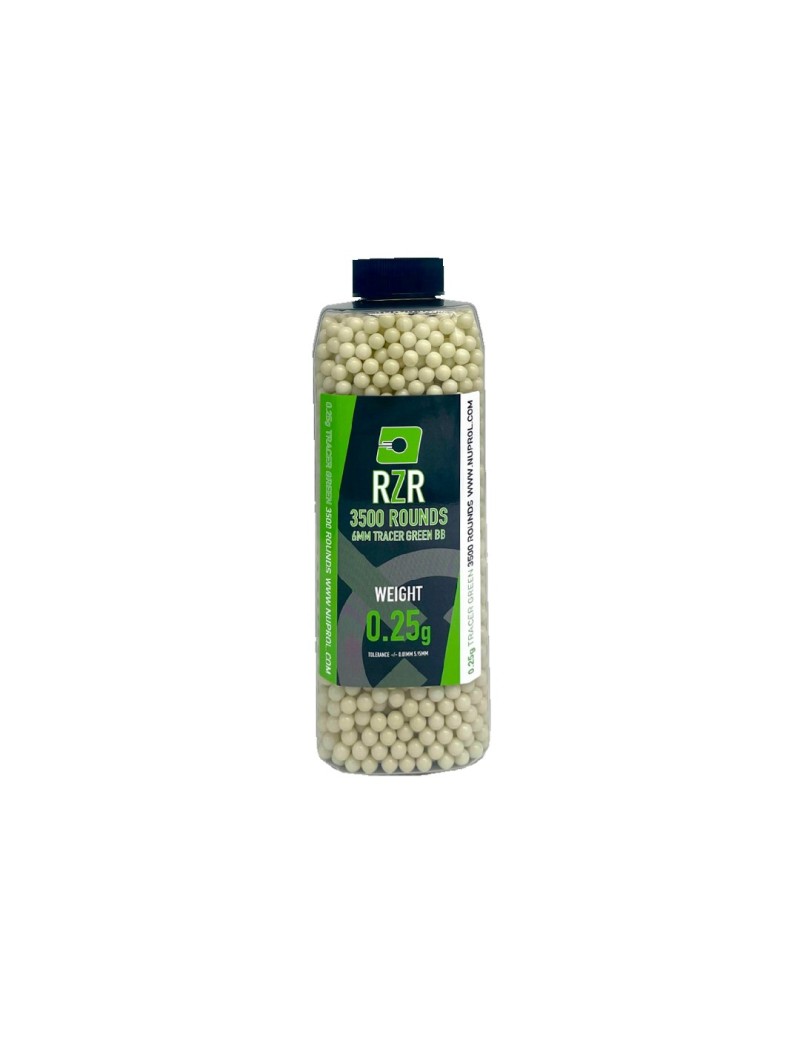 Nuprol RZR Tracer Green 0.25g BBs 3500rnd