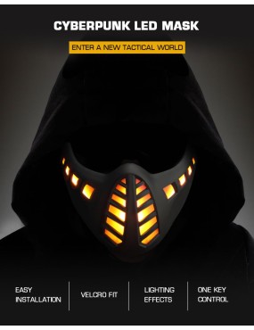 Cyberpunk Lower Face Mask LED Illuminated