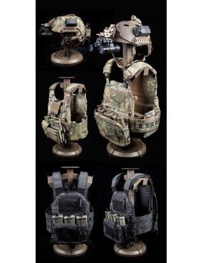 Plate Carrier Body Armour and Helmet Display Stand - Tan