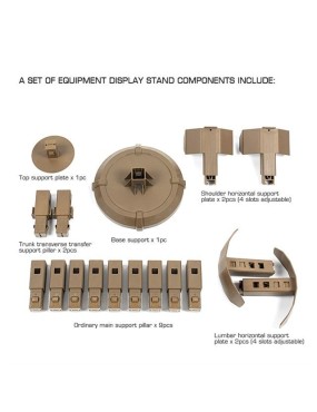Plate Carrier Body Armour and Helmet Display Stand - Tan