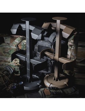 Plate Carrier Body Armour and Helmet Display Stand - Tan