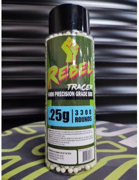 Rebel Precision 0.25g 6mm Airsoft Tracer BBs 3300rnd Bottle