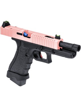 Vorsk EU17 Tactical Two Tone Black/Pink GBB Airsoft Pistol