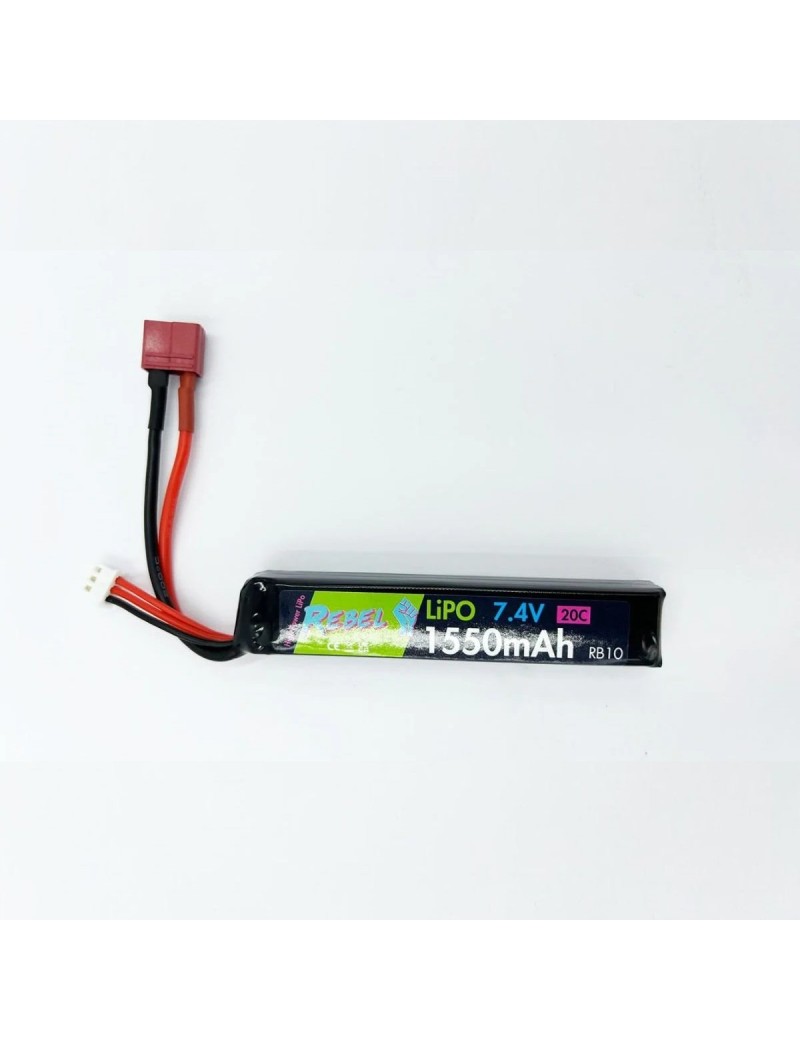 Rebel Precision 7.4v 1550mAh 20C LiPo Deans Stick Battery