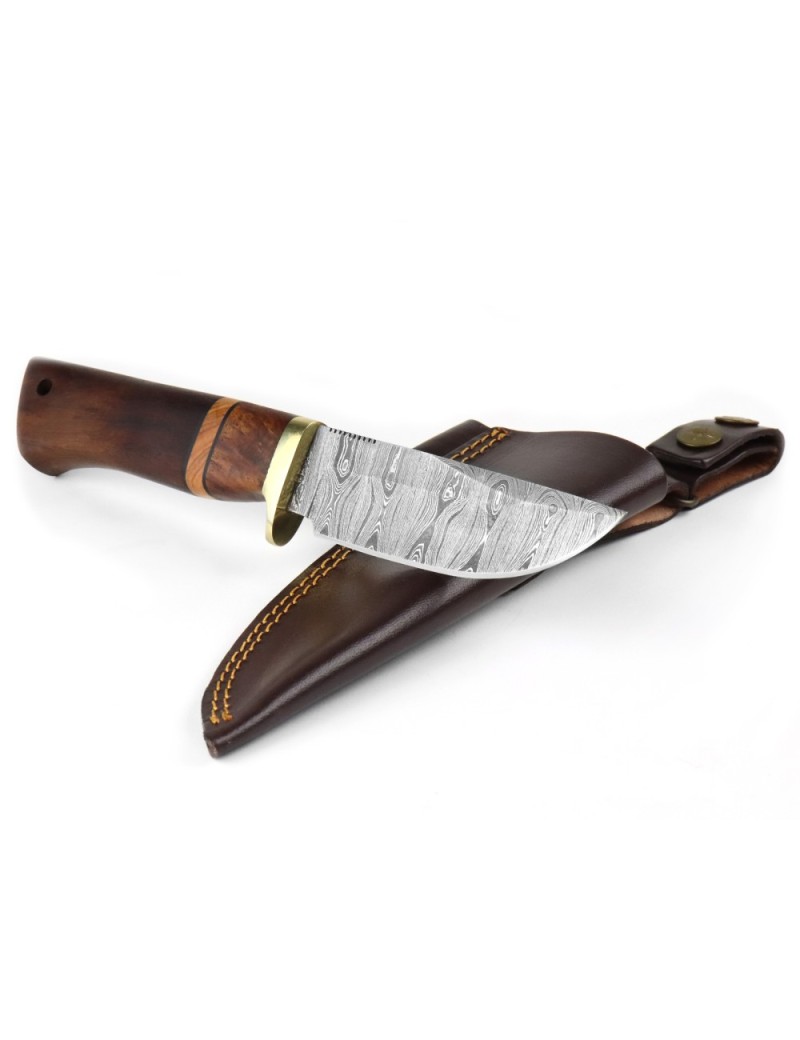 Njord Branda Forged Damascus Steel Hunter Knife