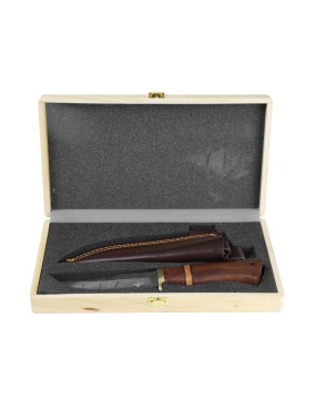 Njord Branda Forged Damascus Steel Hunter Knife