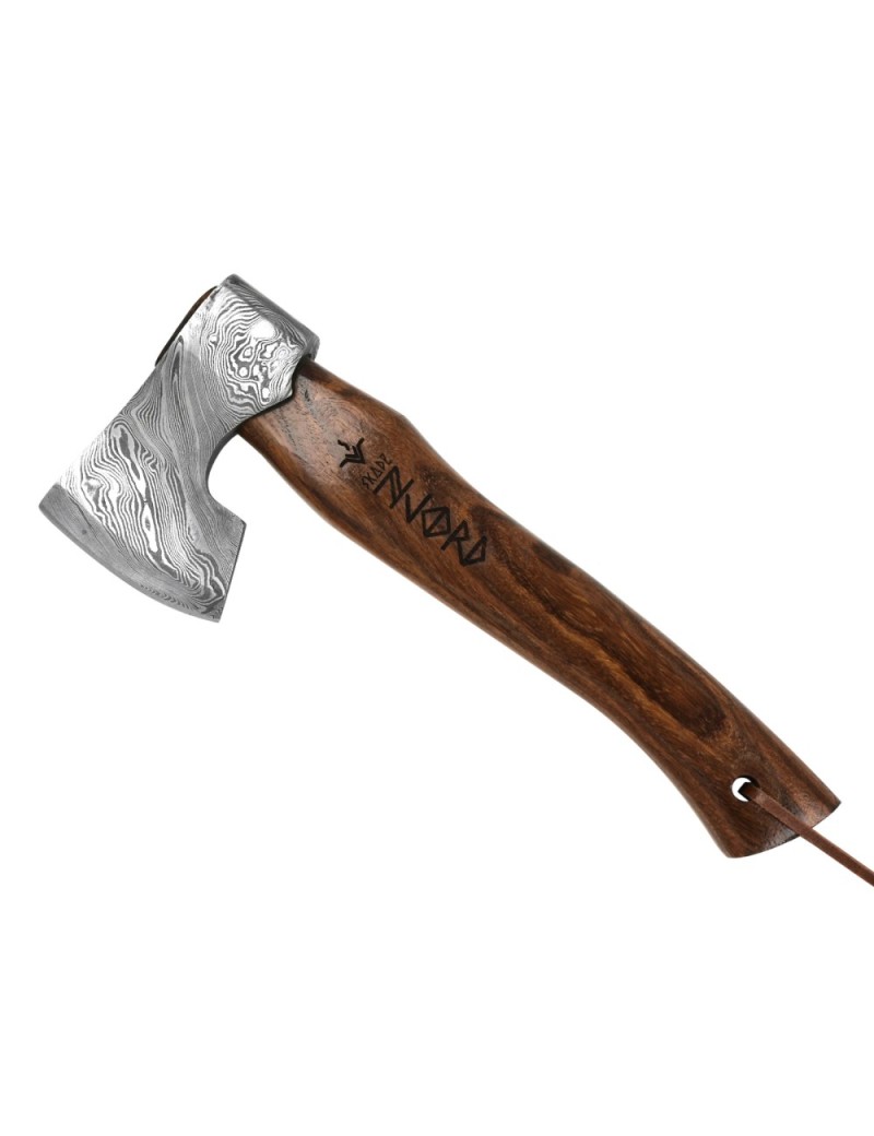 Njord Skade Forged Damascus Steel Small Camp Axe