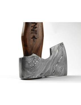 Njord Skade Forged Damascus Steel Small Camp Axe