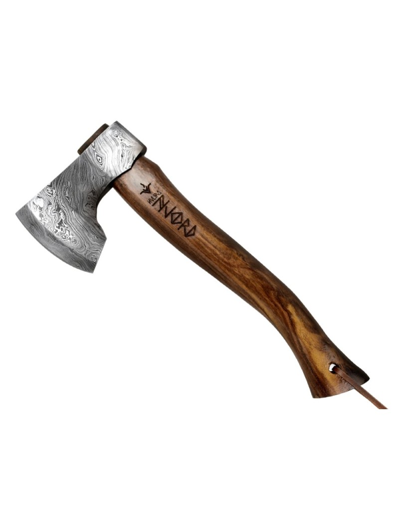 Njord Huldra Forged Damascus Steel Medium Axe