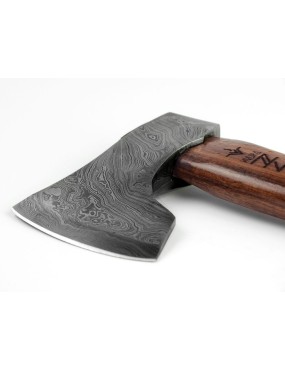 Njord Huldra Forged Damascus Steel Medium Axe
