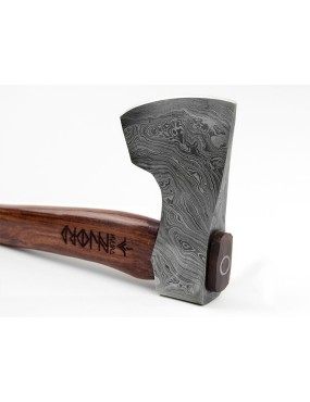 Njord Huldra Forged Damascus Steel Medium Axe