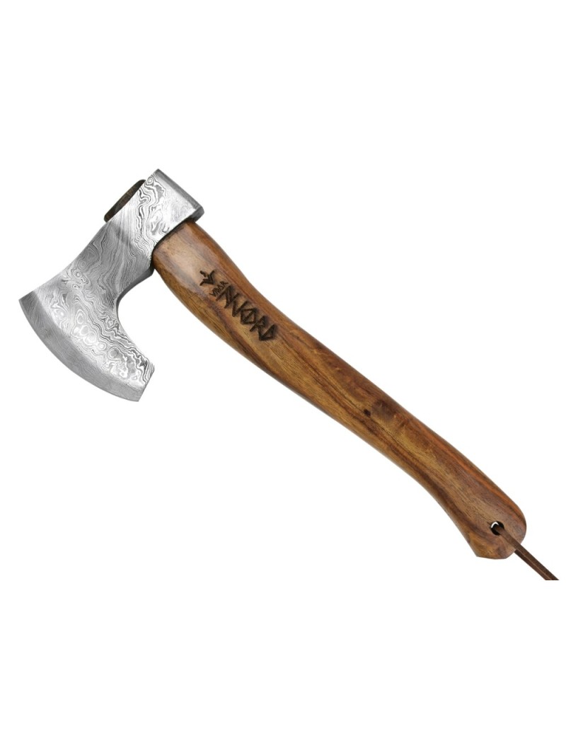 Njord Vidar Forged Damascus Steel Medium Viking Axe