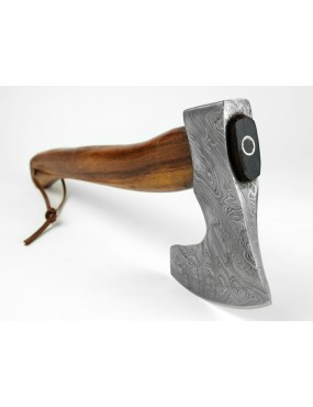 Njord Vidar Forged Damascus Steel Medium Viking Axe