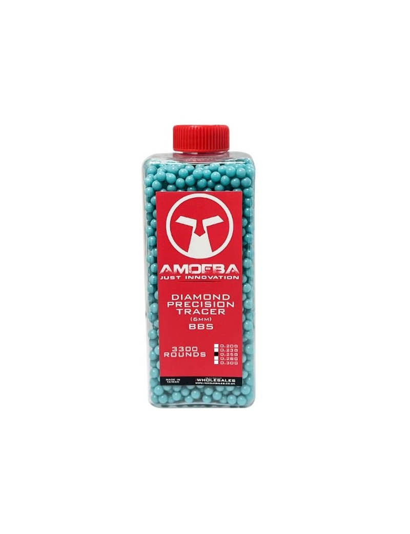 Ares Diamond Precision 0.25g Blue Tracer BBs 3300 Rounds
