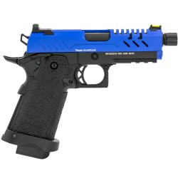 Vorsk Hi-Capa 3.8 Two Tone Blue/Black GBB Airsoft Pistol