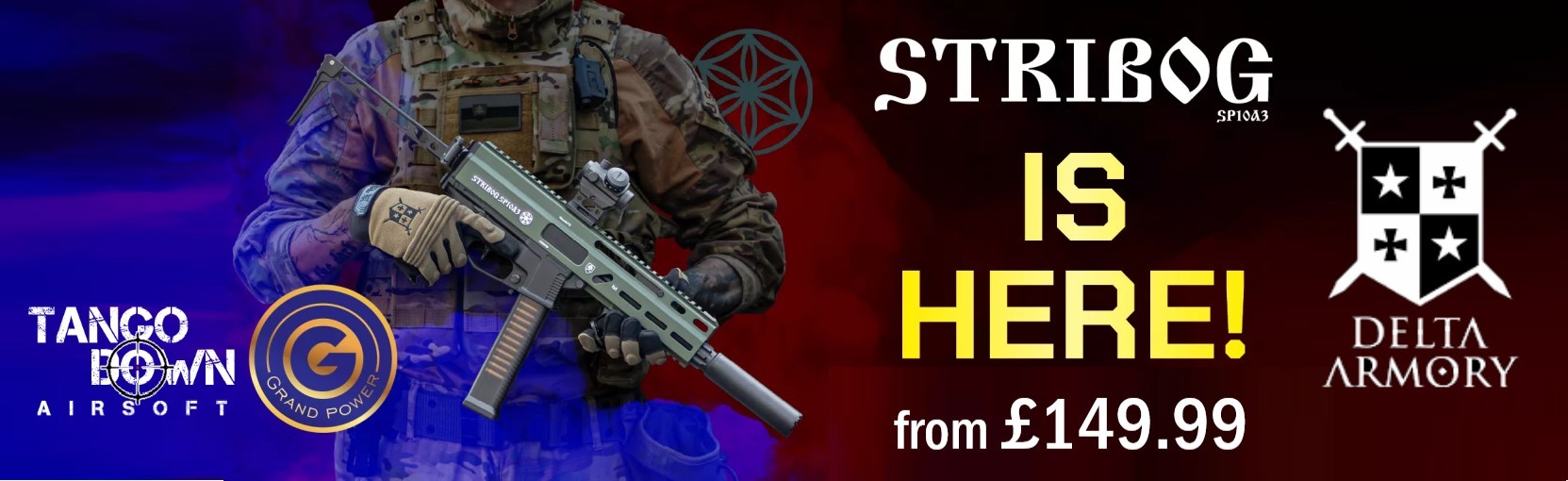 Delta Armory Grand Power STRIBOG™ SP10A3 ALPHA™ Upgraded Version with CNC Aluminium Upper